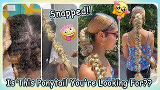 So Dope! Hair Tutorial To Get Blonde Braided Butterfly Ponytail~ Extended Pony #Elfinhair