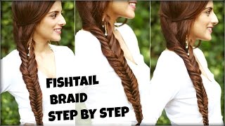 How To: Easy Fishtail Braid Tutorial For Beginners For College, Work | Fishtail Braid Hairstyle