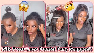 Time For Ponytail Invisible Lace Frontal Ponytail Install Process Beginner Friendly #Elfinhair