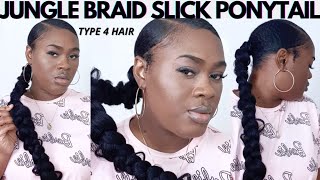 How To: Slick Long Jumbo Jungle Braid Ponytail Using Ps2.49 Xpression Hair #Protectivehairstyles