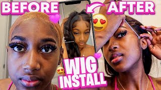 Melted!!! Frontal Wig Install + Bald Cap Method And Lace Cutting In 30 Mins!!!!!!!