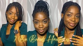 How To |7 Knotless Braids Hairstyles | Quick And Easy