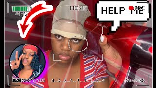 Watch Me Struggle To Install An Aliexpress Synthetic T-Part Wig 26" || Taedurae