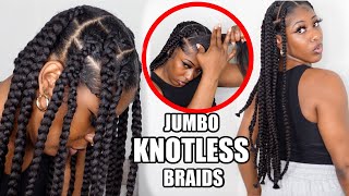 I Tried Large Knotless Braids On My Type 4 Natural Hair... Here'S How It Went!