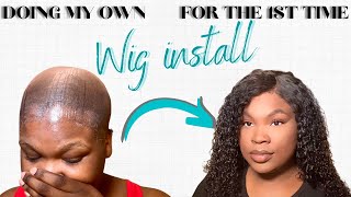 Installing A Lace Front Wig For The First Time | Hd Lace Unice Hair | Bald Cap Method