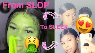How To Do  A Frontal Ponytail W/A Wig|| Very Detailed
