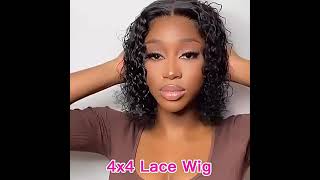 Malaika Hair Salon Wigs Curly Lace Front Human Hair Wigs 13X4 Lace Wigs Brazilian Deep Wave Short