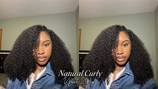 Natural Curly V Part Wig Install Ft Unice Hair!