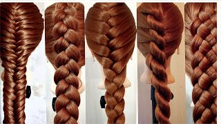 5 Easy Basic Braids|How To Braid For Beginners|Hairstyles For Medium & Long Hair|Types Of Braids