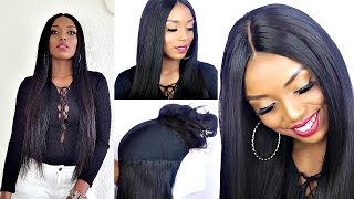 How To  Make A Wig With Lace Closure For Beginners | Peerless Virgin Peruvian Straight Hair