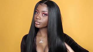 30 Inch Transparent Straight Lace Front Wig For Women Human Hair Wigs 13X4 Hd Lace Frontal Wig