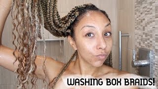How To Wash Box Braids + Drying Hack! | Biancareneetoday