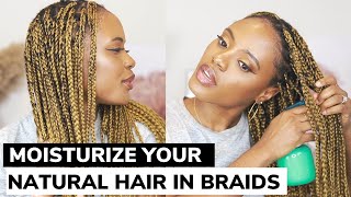 How To Moisturize Natural Hair In Braids & Twists | Easy Diy Method (No Frizz)