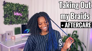 Taking Out My Braids + Aftercare Routine!