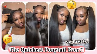 Get You Ponytail Without Glue Hair Tutorial For Clip In Extended Ponytail #Elfinhair