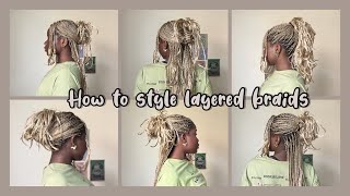 How To Style Layered Micro Braids + Using Claw Clips + Y2K Inspired Styles...