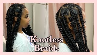 Knotless Box Braids Tutorial || Goddess Braids