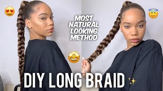 Diy Long Braid | Neat No Knot Method | Kaila Kake