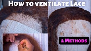 How To Ventilate A Lace Closure Or Frontal, Double Knot / Single Knotting