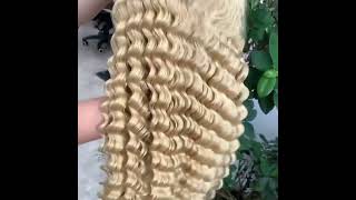 613 Blonde Lace Front Human Hair Wigs Brazilian Loose Deep Wave 150 Density 13X4 Lace Front Wig