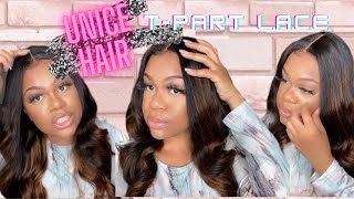 Unice Hair T Part Lace !! Easy And Affordable | Install Tutorial #Lacemelt