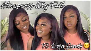 It'S A No For Me !  Aliexpress Wig Install Ft. Rosa Beauty