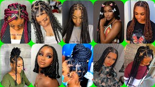 Jumbo Knotless Box Braid For Curly African Black Hair | How To Do Large Knotless Protective Braids