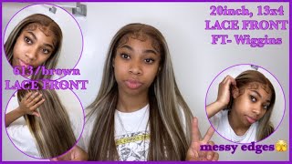 Easy Beginner Friendly 13X4 Install | Pre-Colored| W/ Messy Edges/ Ft- Wiggins Hair