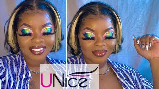 Unice Hair Review + Install |  Natural Looking 8" Bob 13X4 Lace Front Wig