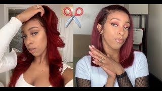 Long To Short Hair | Cutting My Long Weave Into A Bob On My Own