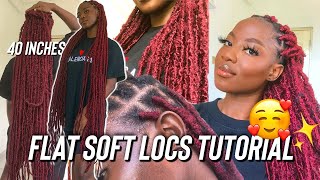Knotless Soft Faux Locs Tutorial  | Step By Step Tutorial Neat Parting Hack, Flat Roots, Diy Locs