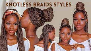 15 Quick & Easy Ways To Style Your Long Knotless Box Braids In Under 5 Mins |Summer Braid Hairstyles