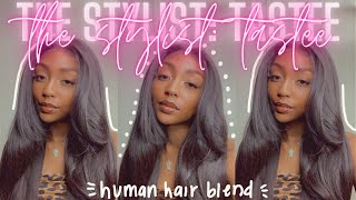 Only $40?! The Stylist Human Hair Blend Lace Front Wig Tastee || Samsbeauty