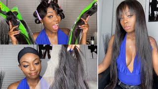 How To: Fringe Bang On Beauty Supply Frontal (Quickweave) | Royal Touch