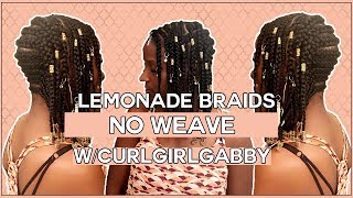 Lemonade Braids For Beginners, No Weave | Curlgirl Gabby