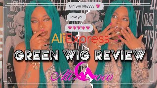 Alicoco Green Wig Review |Aliexpress| 200$!!! ||28 Inch