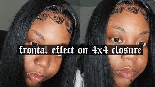 How I Create The "Frontal Effect" On My 4X4 Closure Wigs (Tutorial)