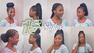 15 Ways To Style Your Knotless Box Braids (Quick And Easy) || Beginner Friendly
