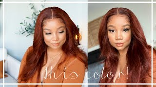 You Have To See This! | *New* Natural Kinky Straight Reddish-Brown Unit | Sunber Hair