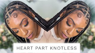 Heart Part Knotless Box Braid Recreation| Dopeaxxpana