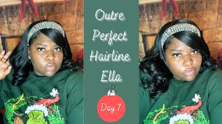 *New*Outre Perfect Hairline Faux Scalp Lace Front Wig Ella | 8 Days Of Wigmas With Arneisha Nicole