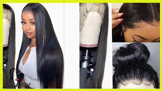Unboxing Aliexpress Wig | 13X4 Lace Frontal Human Hair Wigs Pre Plucked Glueless Brazilian Straight