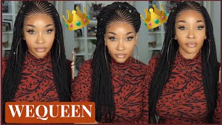 Issa Wig?! Gorgeous 13X5 Side Part Cornrow Braided Wig| Ft. Wequeen Hair