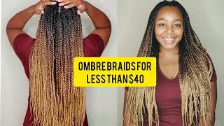 Ombre Crochet Braids| Easy Protective Style For Natural Hair| Crochet Braids Tutorial