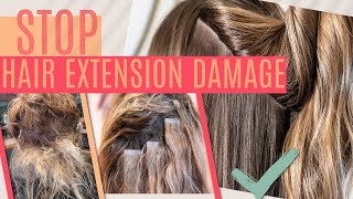 5 Tips To Stop Hair Extension Damage + Fallout | Ellebangs