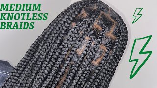 Medium Knotless Braids | 36 Inches