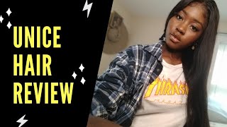 Unice Wig Review / Install || 20" 13X6 Straight Lace Front Wig || 100% Human Hair