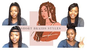 How To Style Short #Knotless Braids | 13 Ways To Style Short Box Braids | Quick, Easy And Trendy