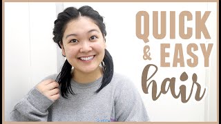 Quick & Easy Twisted Braid Hairstyle (Great For Wet Hair)