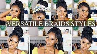 8 Styles To Spice Up Your Box Or Knotless Braids | 2021